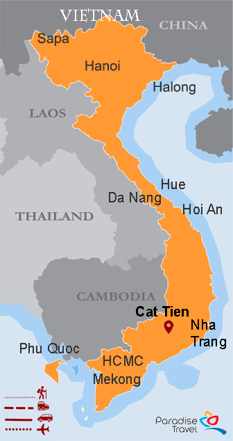 Carte de Cat Tien