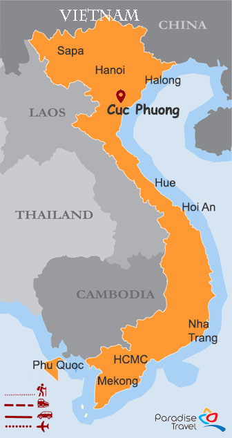 Carte de Cuc Phuong