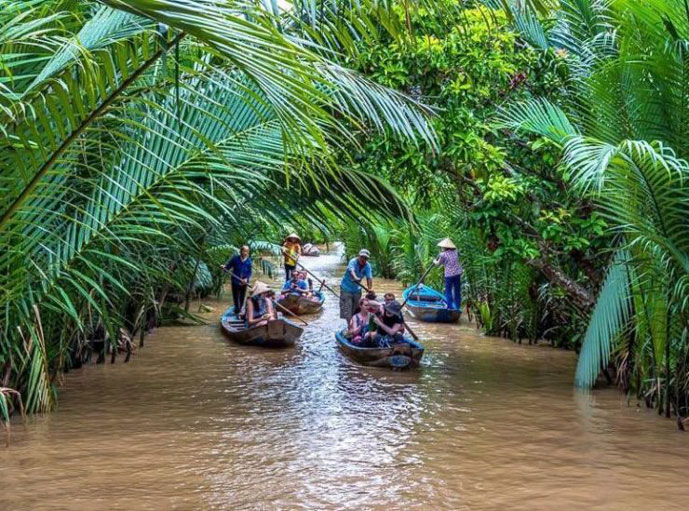 Sampan, Mekong, Vietnam