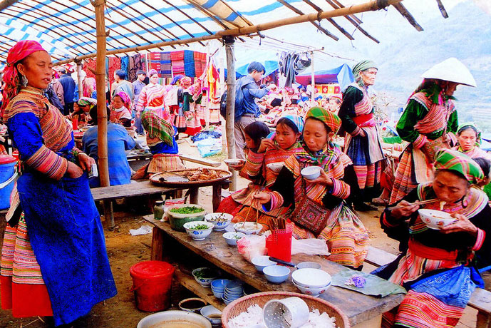Marché Can Cau, Lao Cai, Vietnam