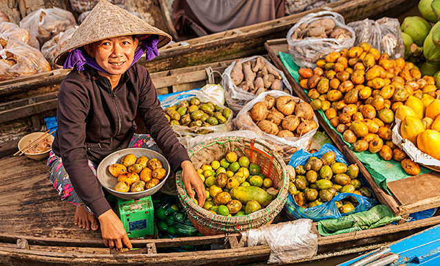 Faire des achats au Vietnam Marché flottant Vietnam