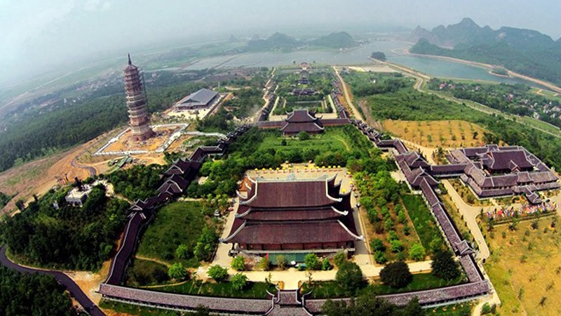 Pagode Bai Dinh vue de haut