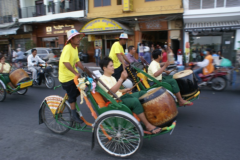 Cyclos à Phnom Penh