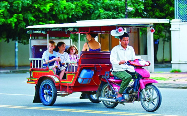 Tuk tuk à Phnom Penh