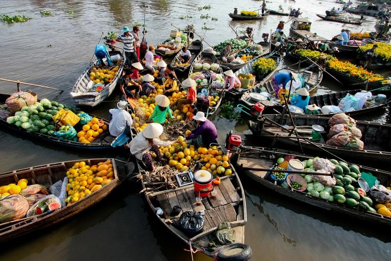 Marché flottant de Cai Be