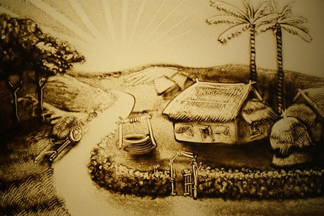 Countryside (Peinture au sable)