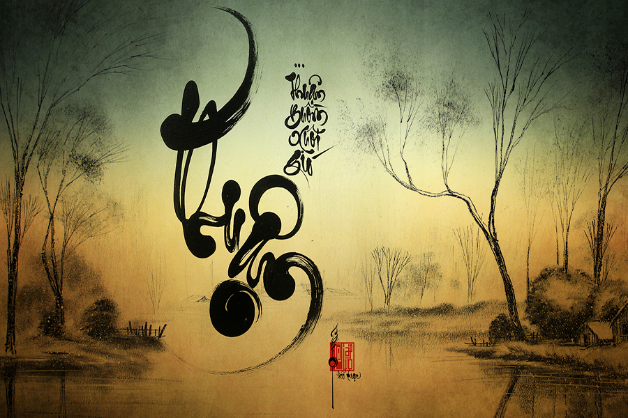 Peinture de calligraphie