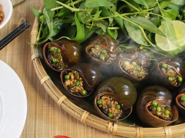 Escargots grillés aux poivres