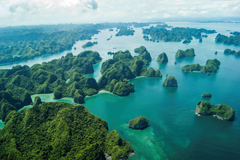 Halong Bay Vietnam from above