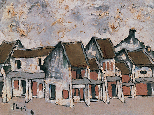 Rue de Hang Mam (peinture à l'huile) de Bui Xuan Phai