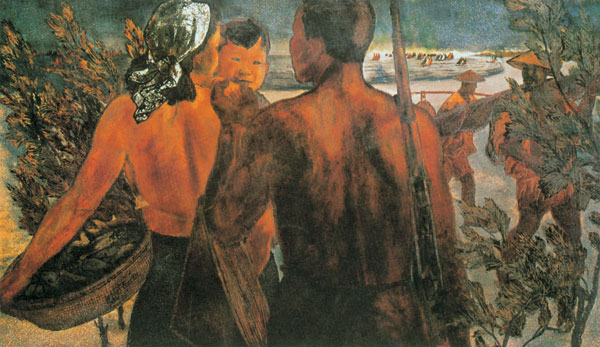 Gardez la paix (peinture laque) par Le Quoc Loc