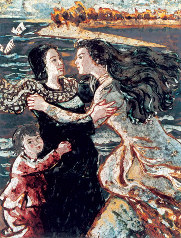 Nord-Sud une maison (peinture laque) de Nguyen Van Ty