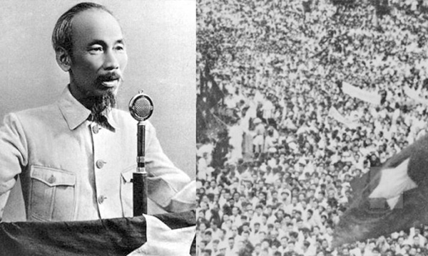 Président Hô Chi Minh a lu la Déclaration d'indépendance le 2 septembre 1945