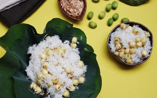 Riz gluant cuit à la vapeur