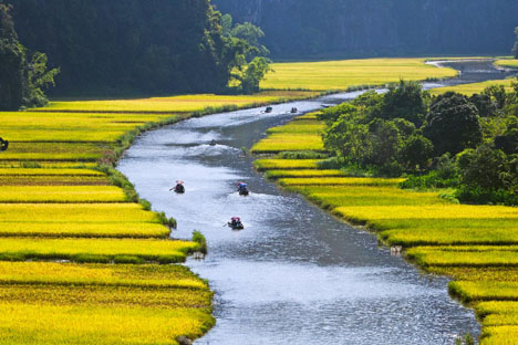 Tam Coc, a destination in our Vietnam 10 day tours